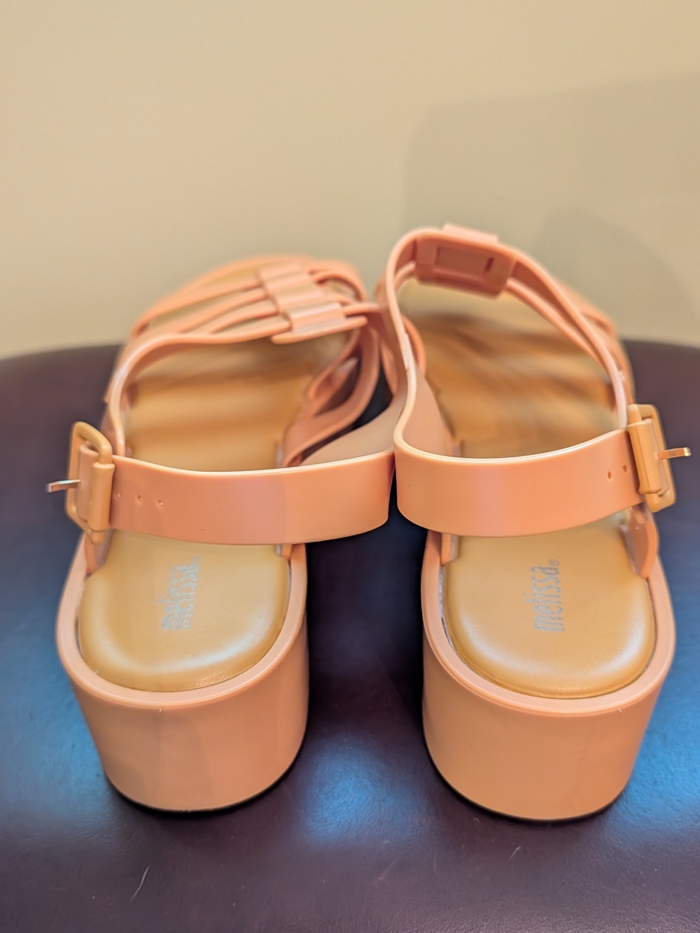 Melissa Women’s Mustard Jelly Platform Sandals - Picture 5 of 5